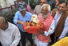 तिलकनगर में गूंजे जयकारे: श्री श्याम छवि का दिव्य आगमन