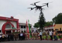 वैमानिका एयरोस्पेस ने 100 किलोग्राम पेलोड रेस्क्यू ड्रोन का किया लाइव प्रदर्शन
